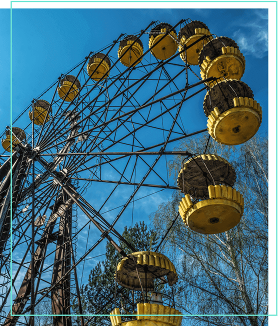 Verlassenes Riesenrad bei Tschernobyl